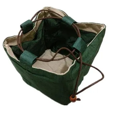 Borsa in tessuto di cotone piccola a griglia multipla semplice con coulisse fondo quadrato confezione di gioielli custodia perline braccialetto collana tasca portaoggetti tazza da tè