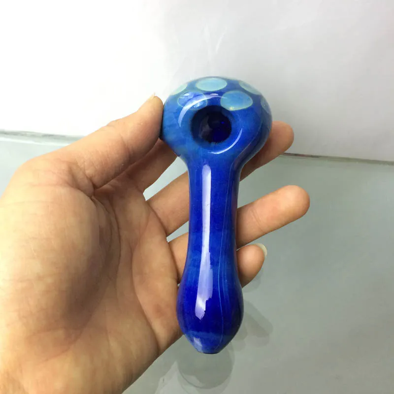 smoking glass pipes heady spoon smoking pipes 4.3" inch Glass Herb Pipe Honeycomb Colored Tobacco for dry herb