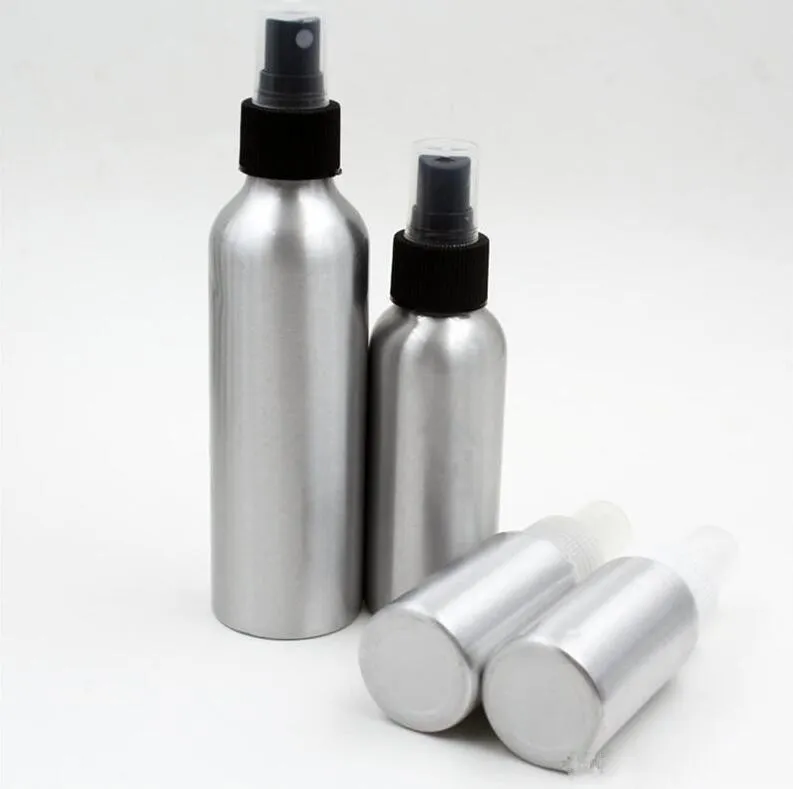 Aluminiowa butelka z rozpylaczem drobna mgiełka Atomizer puste butelki z rozpylaczem do perfum opakowanie kosmetyczne pojemnik 30/50/100/120/150/250ml