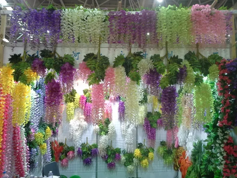 110cmウィステリア結婚式の装飾6色パーティーウェディングホームのための人工装飾の花の花輪送料無料