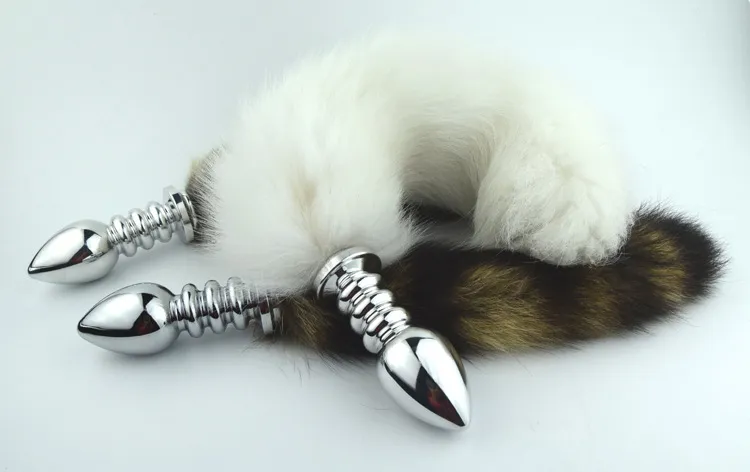 plug anale coda Crushious Plug Anale Foxy in Metallo Argentato con Coda – Farmae