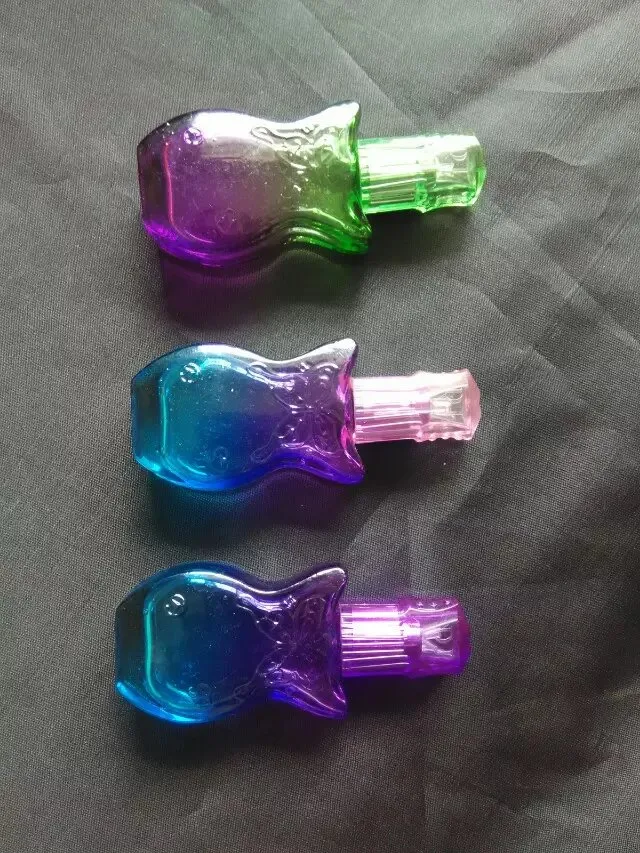 Accessoires de bongs en verre de lampe à alcool dégradé de violon ﾠ, Pipes à fumer en verre colorées mini multi-couleurs