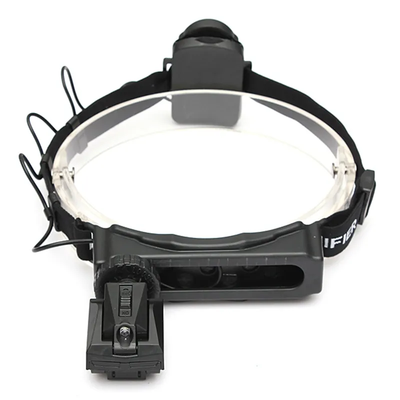 Melhor Promoção 5/8/20X Lupa Headset LED Light Headband Lupa 8 Lente Para Ler o Relógio Ferramenta de Lupa de Reparo