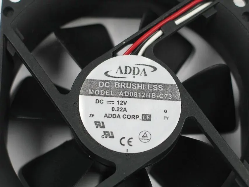 Adda AD0812HB-C73 DC 12V 0 22A 3-Wire 90mm 80x80x20mm Server Square Cooling Fan285D