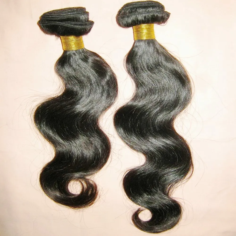 10 stks / partij Groothandel Kilo Prijs 100% Menselijk Haar Peruviaanse Body Wave Weave Dikke Bundels Dyable King Queens