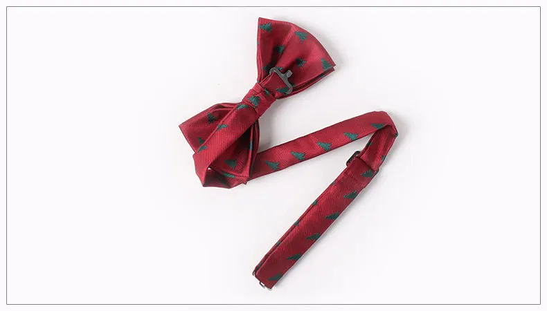 Natal bowtie 6 cores 7 * 12 cm bowknot X-mas gravata borboleta poliéster dos homens gravata acessórios para presente de natal