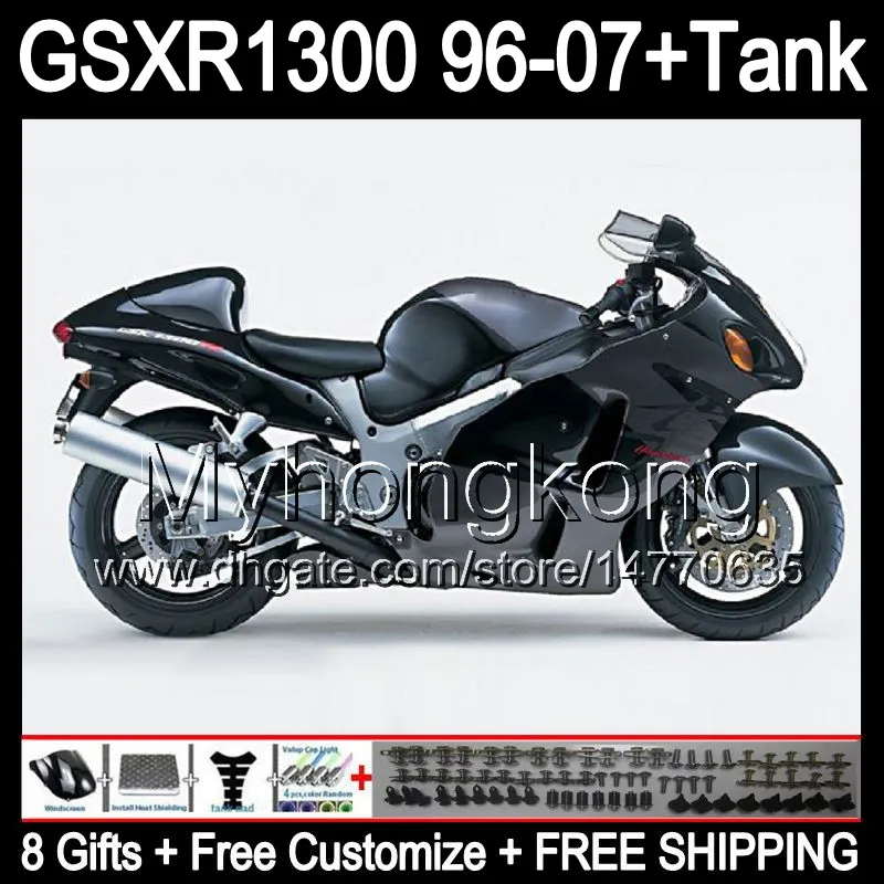 광택 블랙 스즈키 하야부사 8gift GSXR1300 96 97 98 99 00 01 13MY138GSXR1300GSX-R1300GSX R1300 02 03 04 05 06 07 그레이 블랙 페어링용