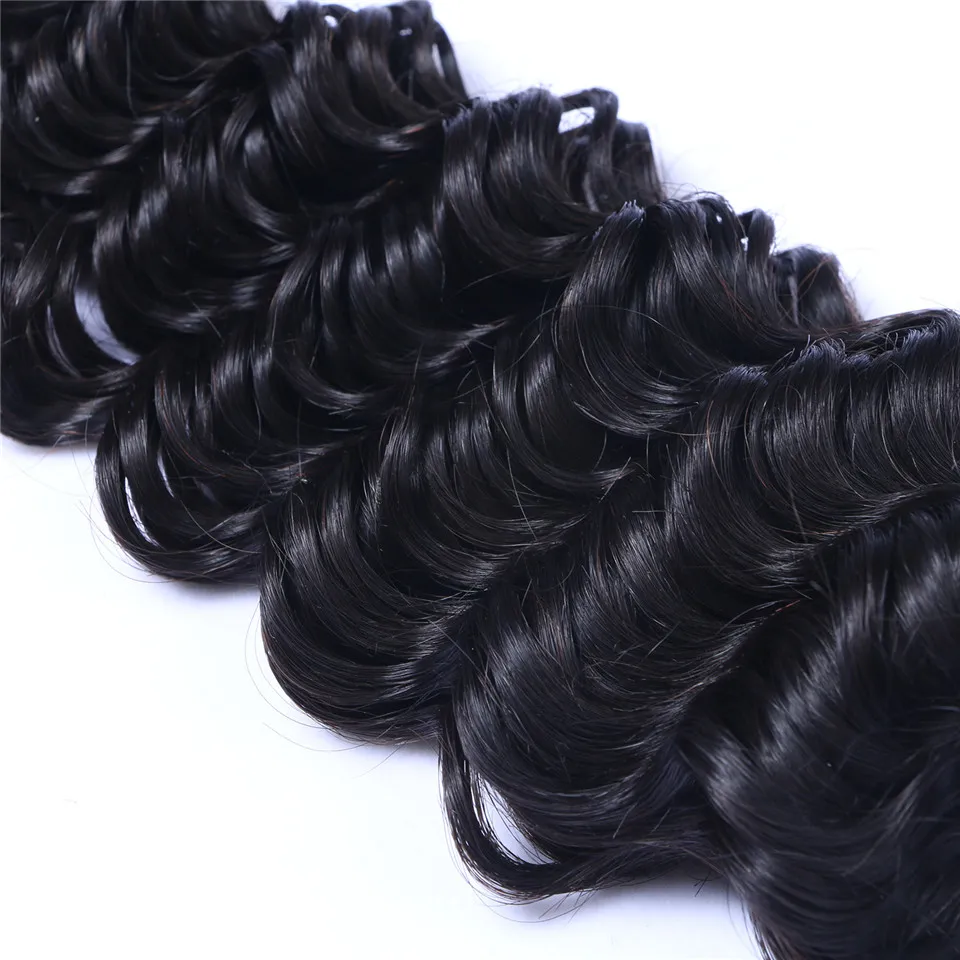 Brazilian Deep Wave Curl 100% Unprocessed Human Virgin Hair Weaves Remy Human Hair Extensions Human Hair Weaves Dyeable 3 bundles