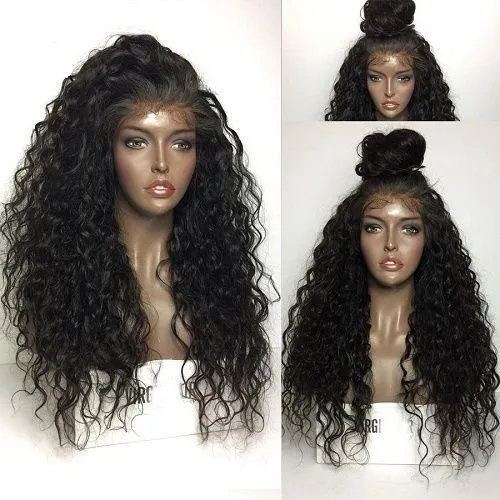 250% densitet Curly 360 Lace Frontal Brasilian Hair Wigs Natural Hairline Pre Plucked Malaysian Remy Front Human Wig Diva1