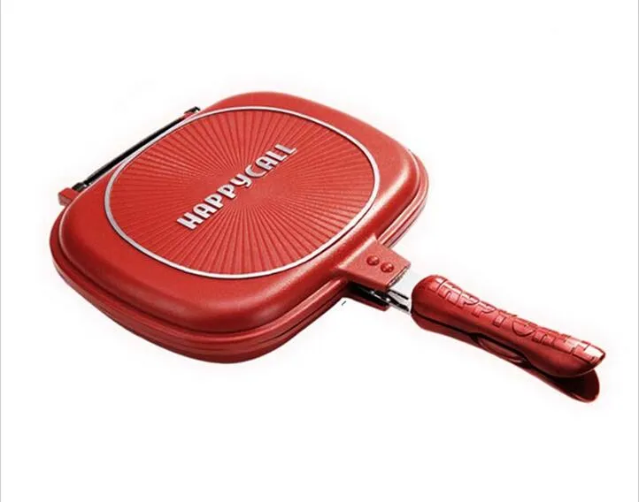 Hurtownie Happycall Happy Call 30 CM Duży Rozmiar Fry Pan Non-Stick Fryer Pan Double Side Grill Fry Pat