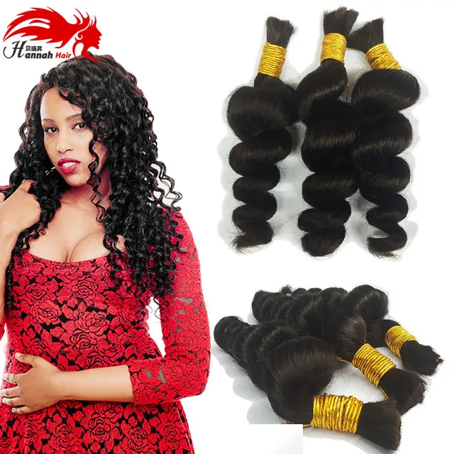Human Hair For Micro Braids Bulk Hair Loose Wave High Quality Brazilian bulk hair extensions without weft
