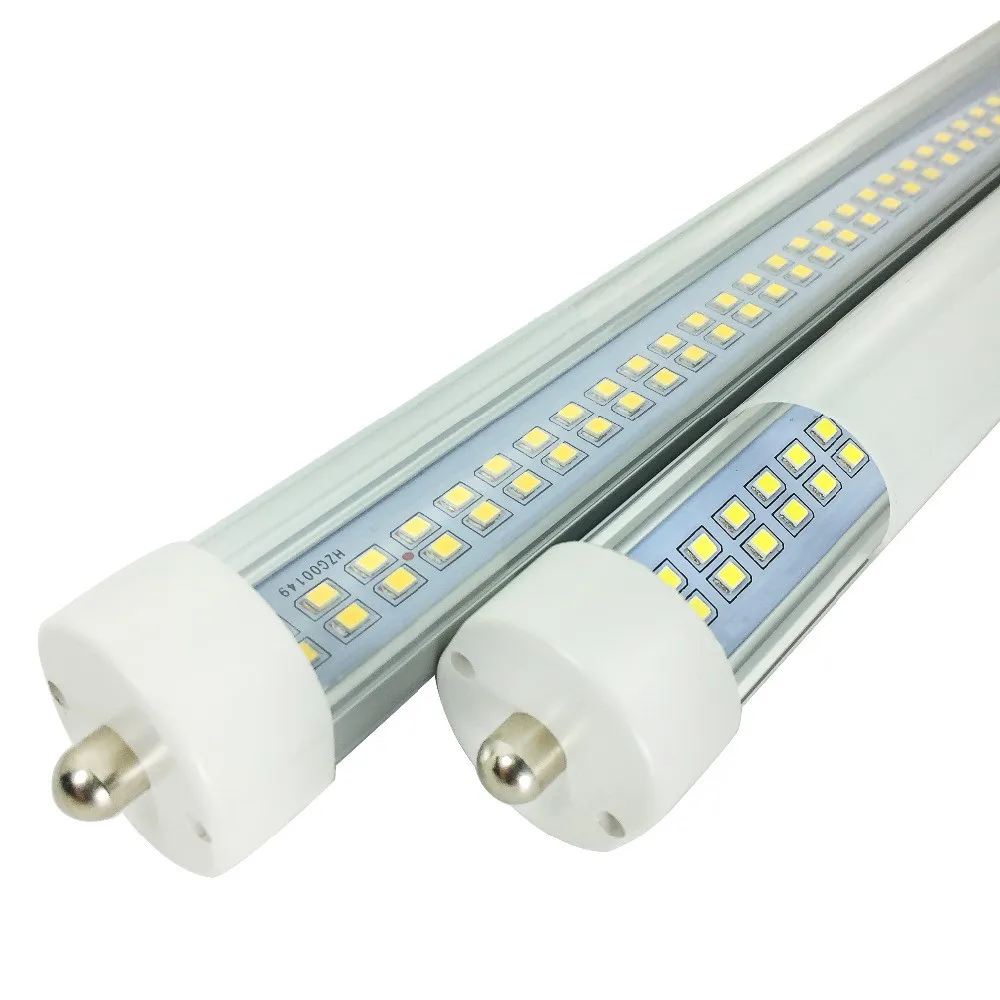 FA8 single pin T8 LED bulb tube lights 2400mm 2.4M 8 foot SMD2835 288leds 6000lm 45W 55W 72W AC85-265V