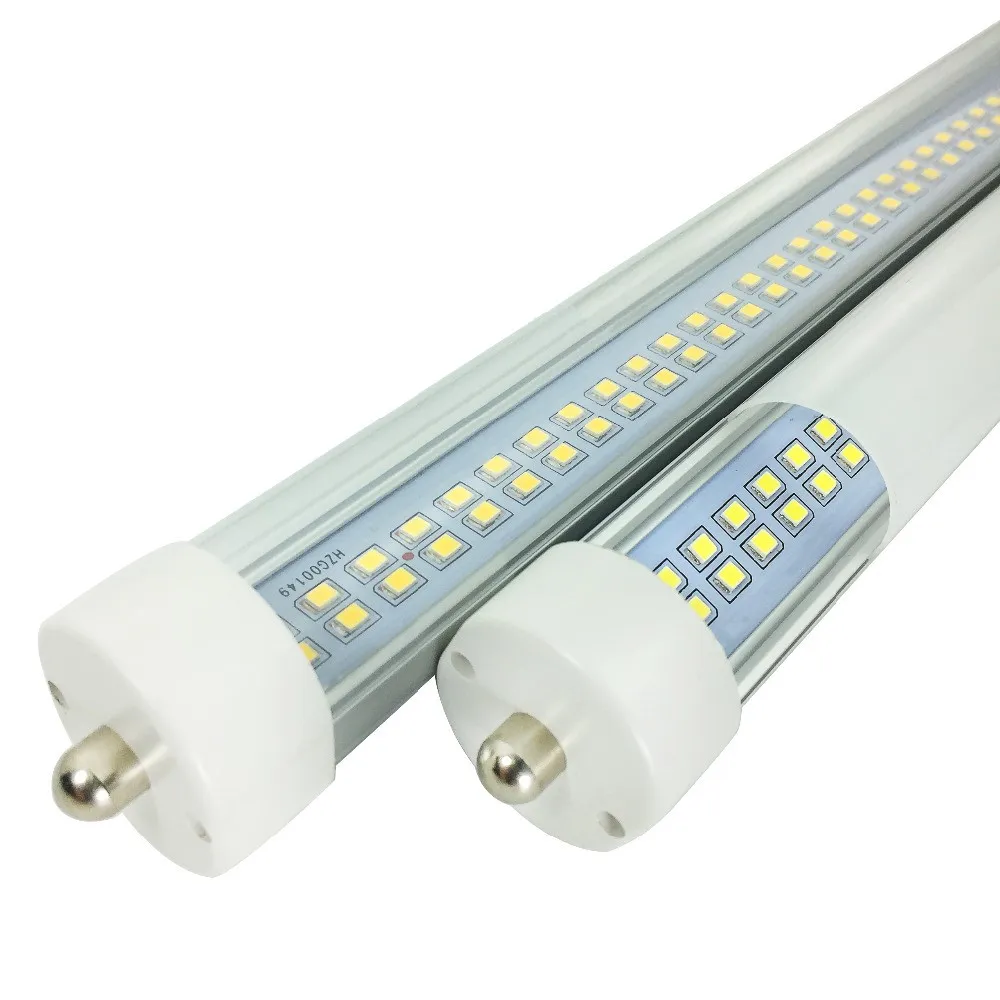 Wholesale! New SMD double rows 72w LED tube light FA8 8FT 45W fluorescent lamp T8 tube AC85-265V 8ft tube high lumens hot