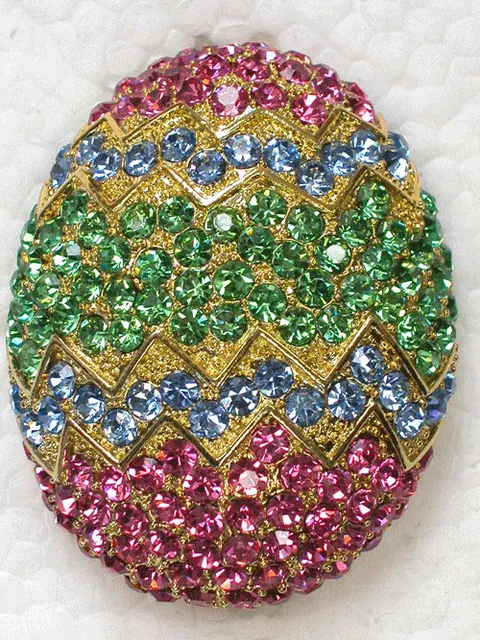 Rhinestone Easter Egg Costume Diamante Brooch For Dress Wholesale
