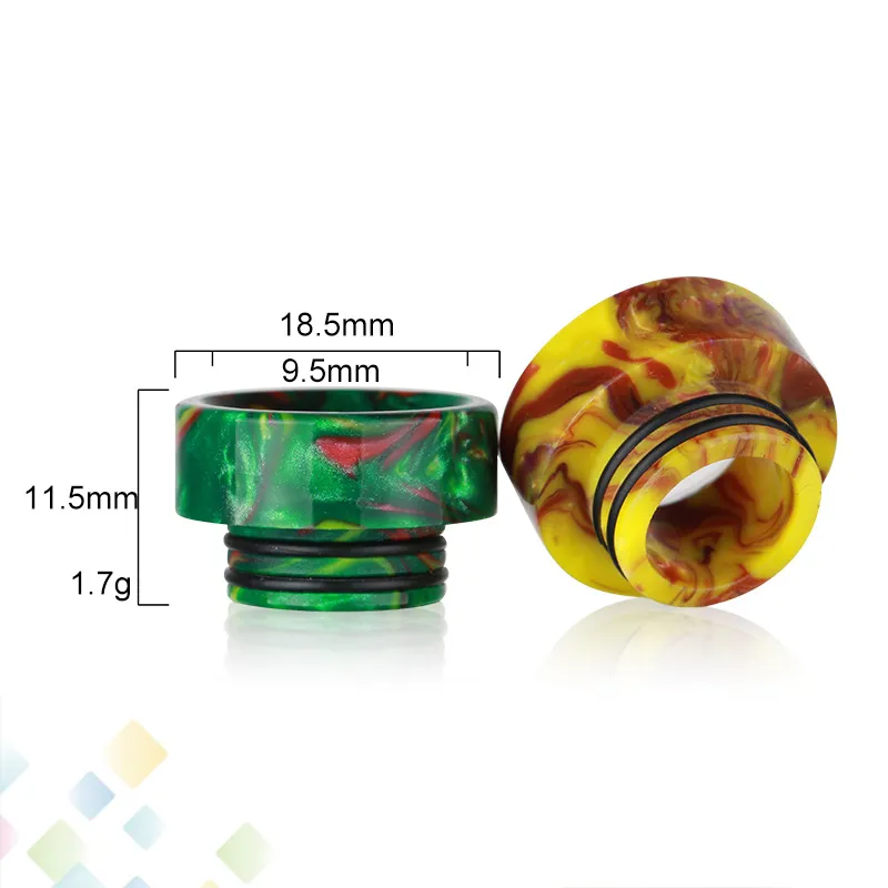 Epoxy Resin Drip Tip Newest Design Wide Bore 810 Mouthpiece for TFV8 Tfv8 Big Baby Tfv12 Kennedy 528 Acrylic box packaging DHL Free