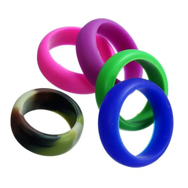 Silicone Band Rings Multicolor Wedding Sports Ring Sweat Uptake