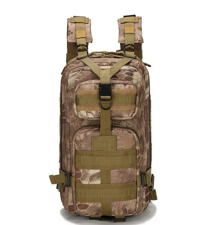 Sac à dos tactique d'extérieur 3D, sac à dos de Camping, de randonnée, de voyage, d'escalade, à bandoulière, style militaire, à la mode