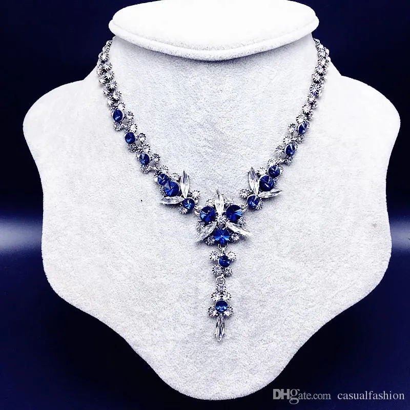 Bysonglezai Collana Donna Collane Lunghe Catena Maglione Pendenti Lunghi delle Collane di Cristallo delle Donne Collane Femminili della Dichiarazione del Foglio Femminile Femme Fashion T7