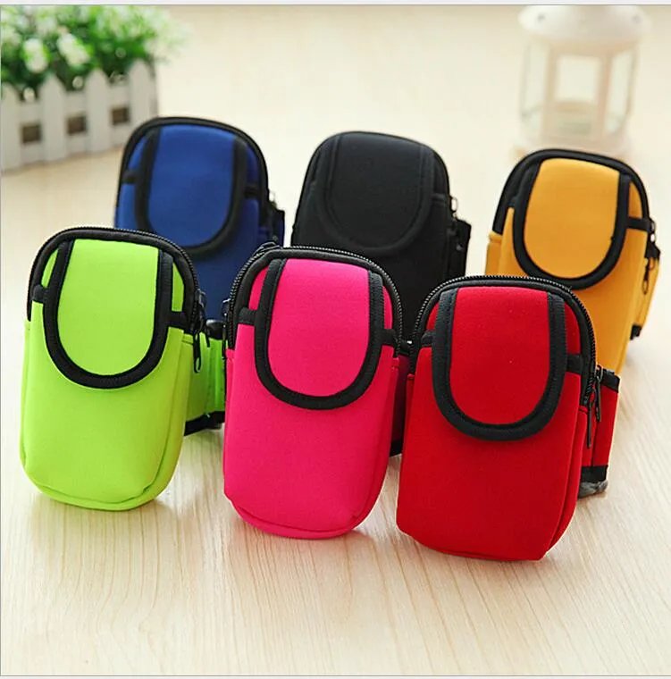 17x10cm Arms Häng uppsättningar av telefon Armpaket som kör armband Bag Portable Outdoor Mobile Case Phone Vattentät väska