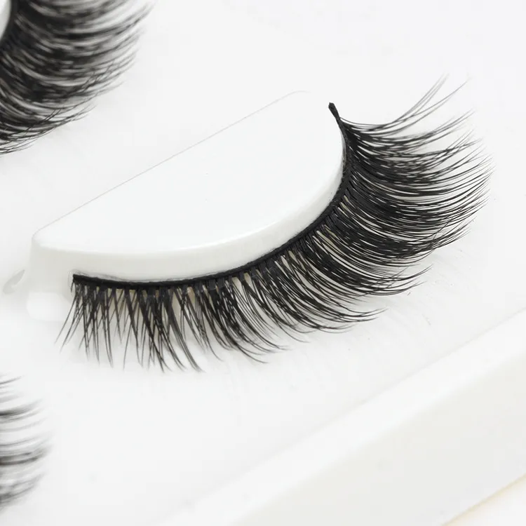 3D False Eyelashes Natural Long Crisscross tjock röriga mjuka falska fransar Skönhet Makeup Stage Stereo Fashion Lashes Big Eye Make Up Tool