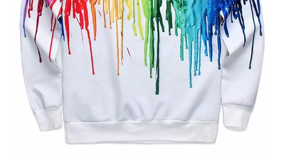 Rainbow drip sweatshirt hotsell