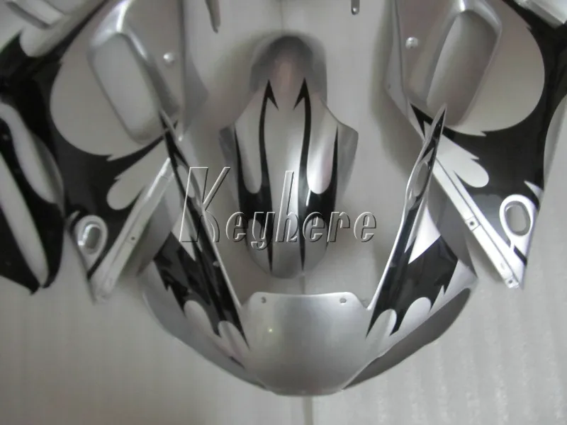 Wysokiej jakości wróżki z tworzyw sztucznych ABS dla Yamaha YZR R6 98 99 00 01 02 Silver Black Fairing Kit YZF R6 1998-2002 HT42