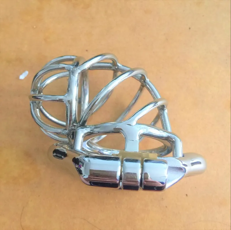 2019 einzigartiges Design Herren Virginity Lock Gürtel Männer Edelstahl Cock Cage Geräte Penis Lock Cock Ring4872815