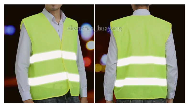 High Visibility Working Safety Construction Vest Warning Reflective traffic working Vest Green Reflective Safety Clothing LJJC1792 