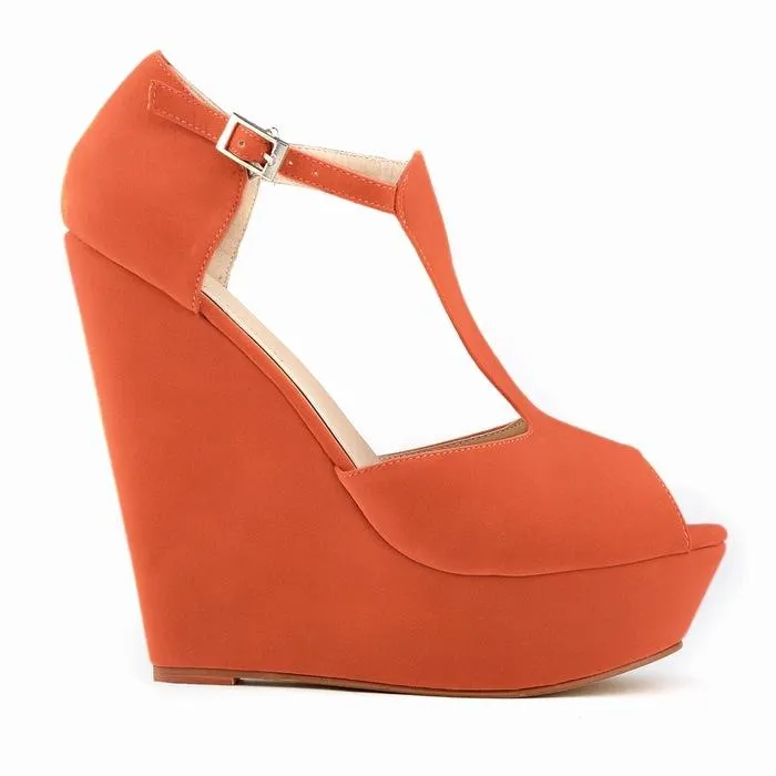 Sapato feminino Damen-Damen-Plateau-Peep-Toe-Wedges, exklusive High-Heels-Schuhe