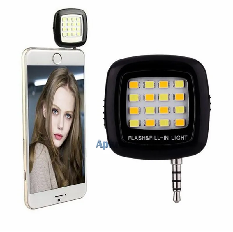 Mini nuit rechargeable portable utilisant le flash selfie améliorant la lumière projecteur LED caméra éclairer renforcer la lampe de remplissage pour tous les téléphones