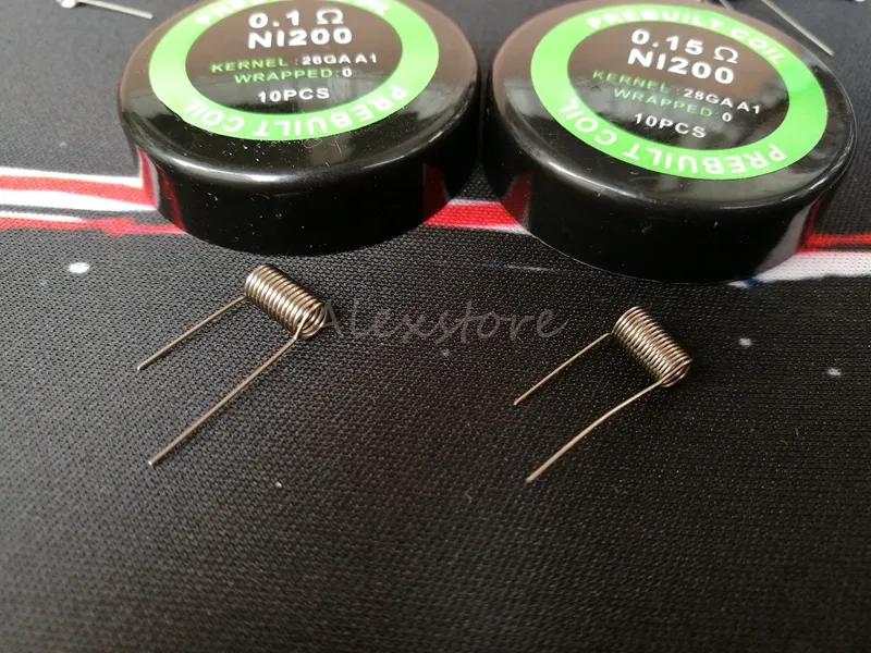 NI200 Wire Resistance Ni 200 Nickel Prebuilt Coils Premade Pre-Built Coil AWG 26G 28G GAUGE NI-200 för Temp Control TC Mod 10st/Box