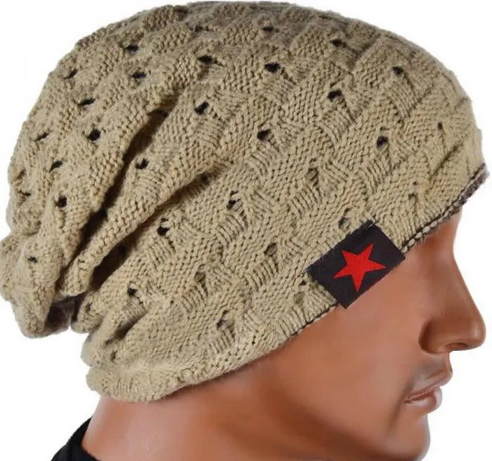 Hiver chaud nouvelle mode hommes crâne gros femmes tricot bonnet réversible Baggy casquette chaud unisexe chapeau b275