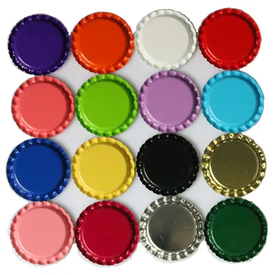 1200pcs / parti 1 "25.4mm Rundmetallplattad Chrome Bottle Cap för Barrette Halsband Smycken Tillbehör