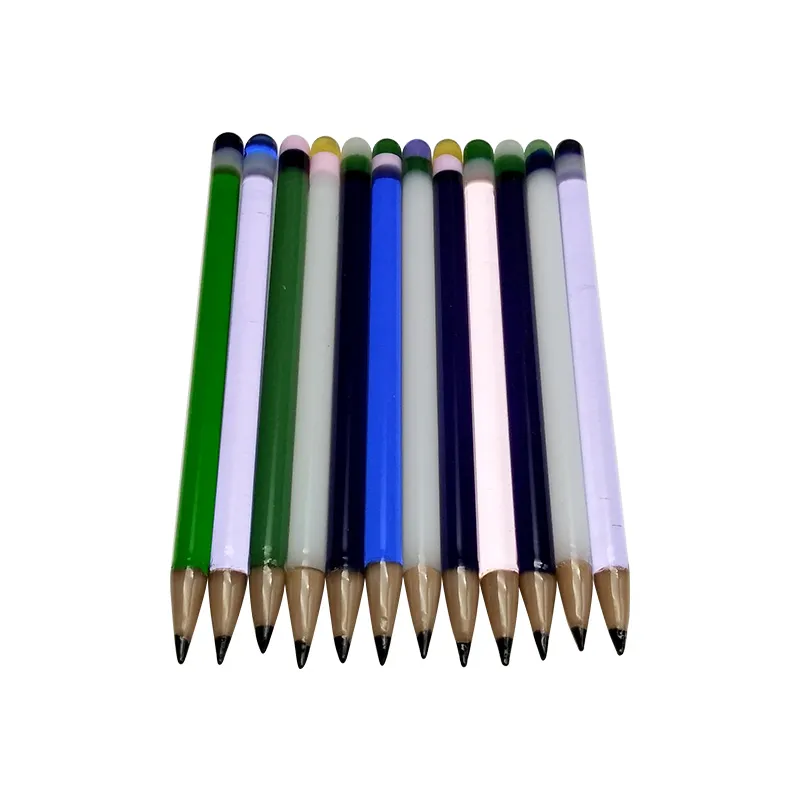 Top-Qualität 5,8 Zoll einzigartiges Bleistiftdesign Glasbongs Ölbrenner Konzentrat Handpfeife tragbare Dampfbongs Zubehör