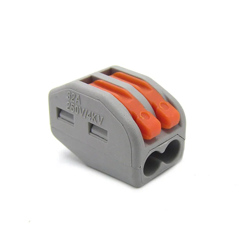 Connecteur de fil poussoir 28-12 AWG, bornier de levier PCT-212 222-412, connecteurs universels à 2 broches, bornes 400V 28-12AWG 32A, 10 pièces