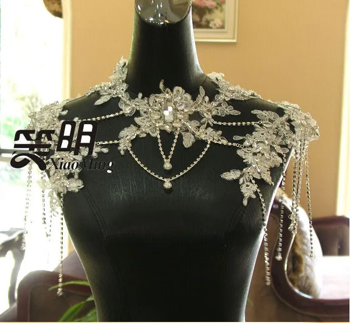 Collier de luxe en dentelle et strass, décoration d'épaule de mariage, boîte cadeau de premier bijoux bling bling bohemain2052538, nouvelle collection 2017