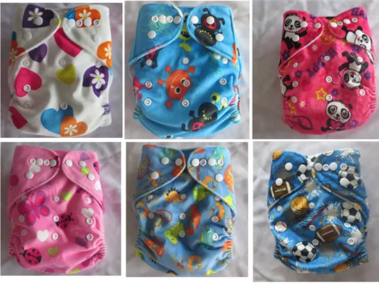 Cheapest Printed Colorful PUL Waterproof Minky Baby Diaper 30 PCS Diaper Cover With Insert For your sweet babies+ GIFT