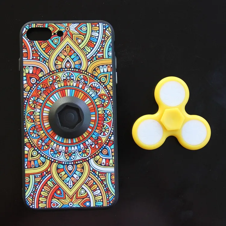 Fidget spinner Phone Cases Ethnic Style Finger Spinner Phone Case shell for iPhone 6/6S/6 Plus/7/7Plus Phone Back Cover