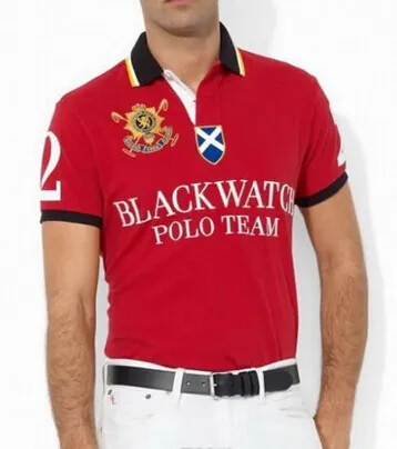 Bonne Qualité Polo Shirt Hommes Black Watch Classic Tees Casual Custom Fit Coton À Manches Courtes Avec Big Horse Polo Team T-Shirts S-XXL