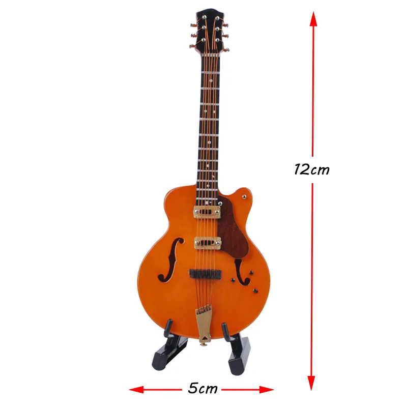 Criativo Mini Mini Instrumento de Guitarra Elétrica Decoração Decoração Instrumento Miniatura Guitarra Toys