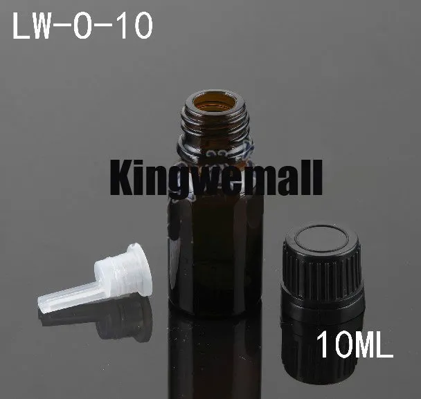 300 шт./лот стекло 10 мл эфирное масло бутылка с коричневым цветом LW-0-10