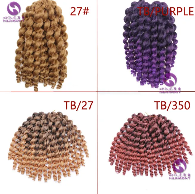 Syntetisk peruk för kvinnor Brasilien Hårmodell Afro Braid 2x Wand Curl Crochet Hair Extension Braids Bea4557226560