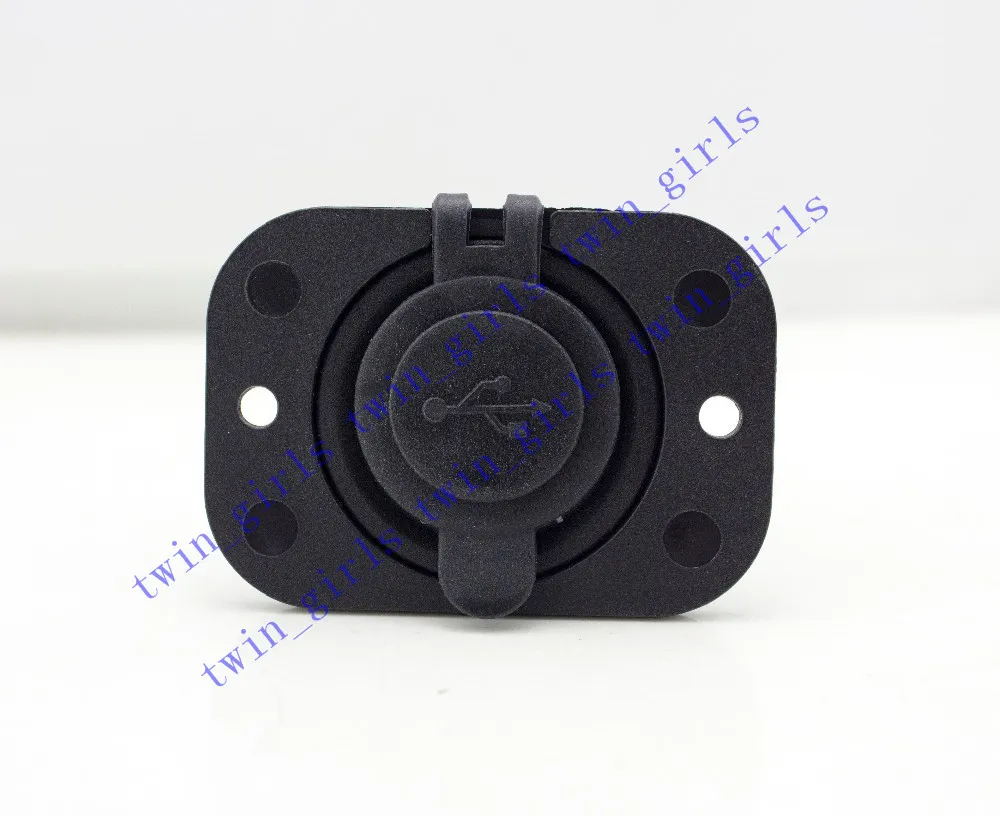 Carregador de carro USB duplo para moto scooter atv barco 12 v 2a adaptador de energia soquete impermeável com painel