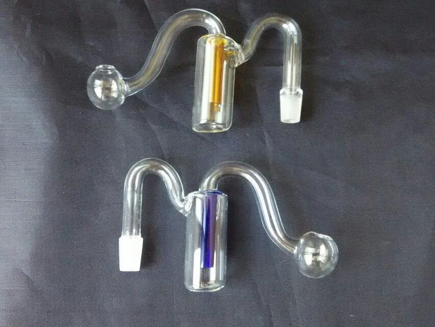 Accessoires de bongs en pot en forme de M, tuyaux en verre de brûleur à mazout uniques Tuyaux d'eau Tuyaux en verre Plates-formes pétrolières Fumer avec compte-gouttes