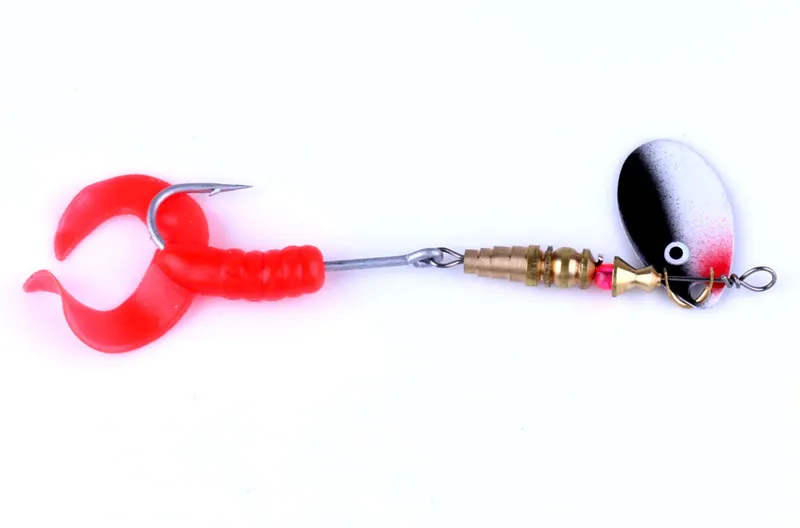 Hot Athificial Metal Spoon Baits 5cm 6.9g Freashwater Fishing Spinner Bait Sequins Rotera lock