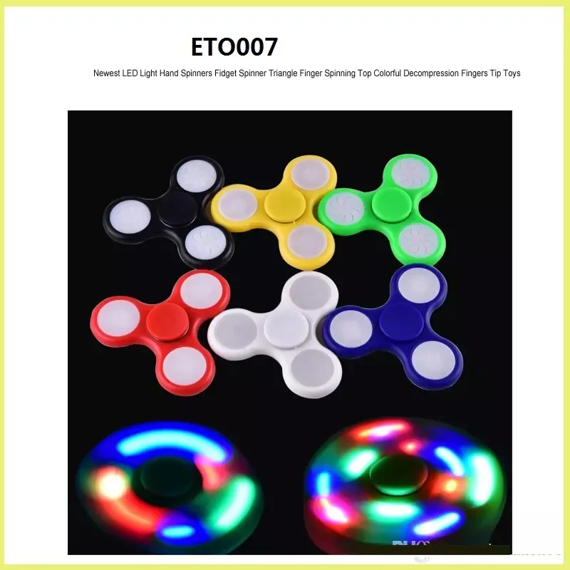 EDC Fidget Spinner Toy Finger Spinner Toy Hand Tri Spinner HandsPinner EDC speelgoed voor decompressie Angst Toys met Doos