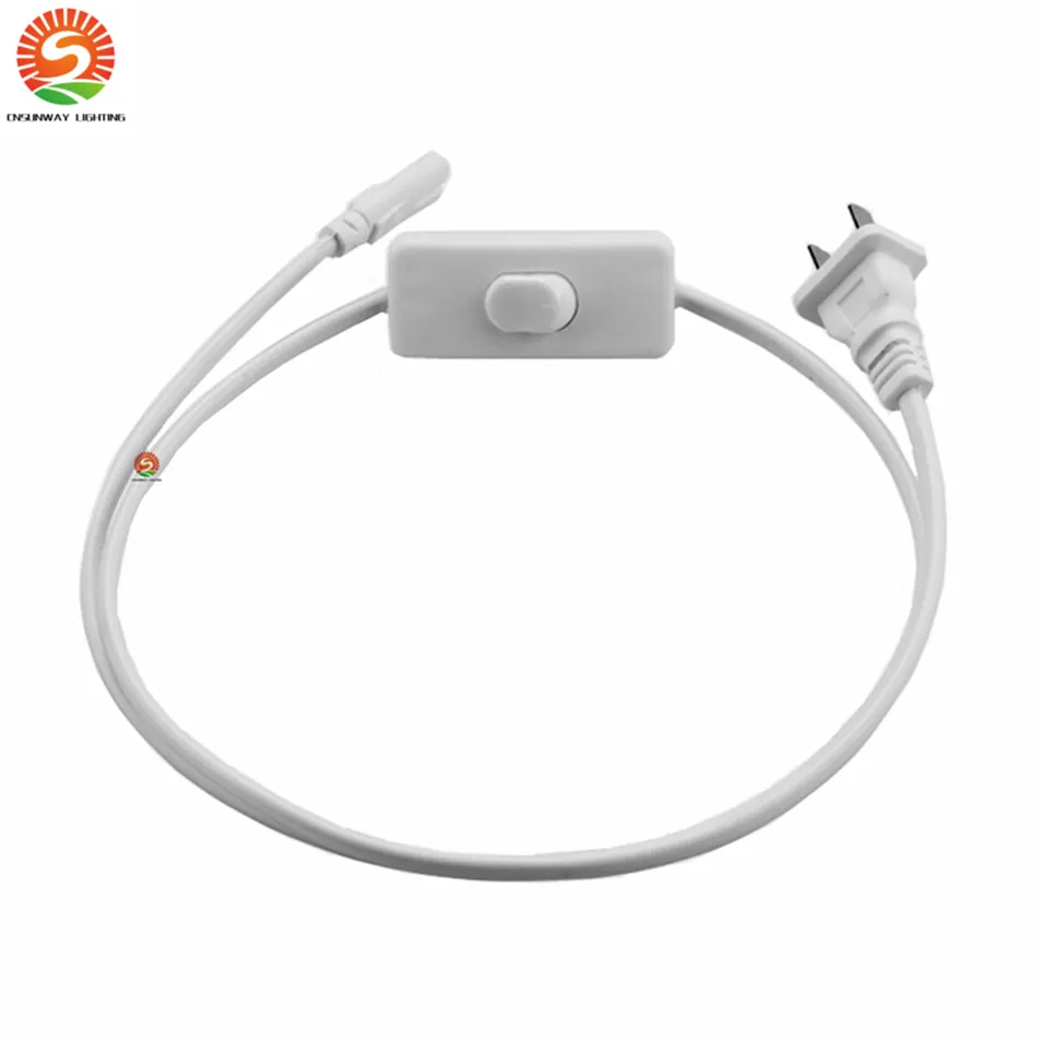 6ft Cable for Integrated T8 T5 led tubes lights Connector Power Cable with switch US Plug