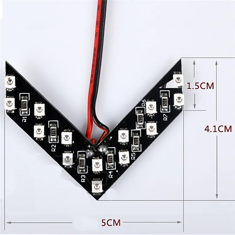 Автомобильная светодиодная 14SMD Светодиодная панель стрелка Автомобильное зеркало задних видов. Зеркальное зеркало.