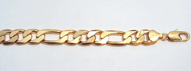 O bracelete Chain 8.8Inches dos HOMENS AMARELOS SÓLIDOS consideráveis ​​do OURO 18K retira o melhor novo empacotado com o presente livre empacotado Não satisfeito, reembolso rápido