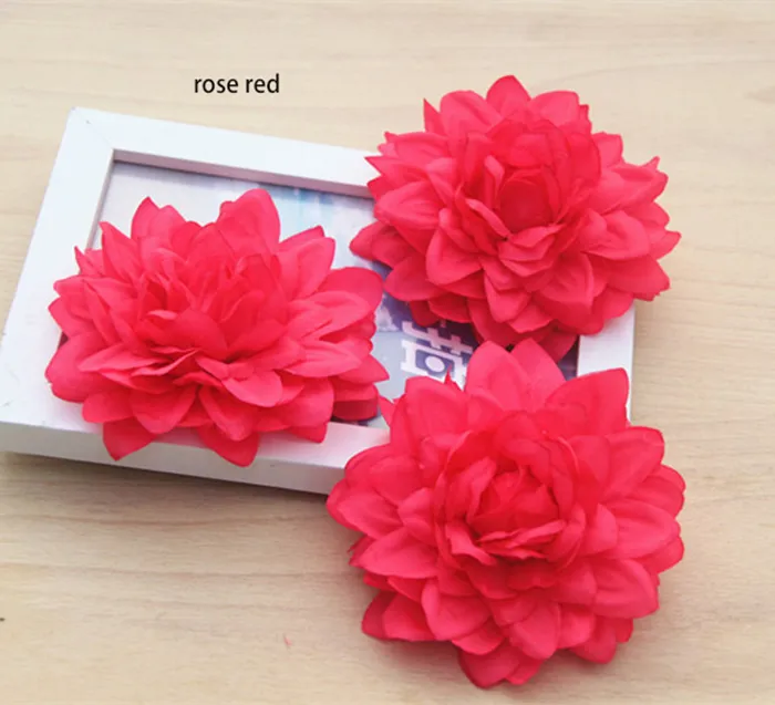 9cm/3.54inch big artificial emulational silk DAHLIA flower head for home,garden,wedding,or for on holiday beauty's hat or dress decoration